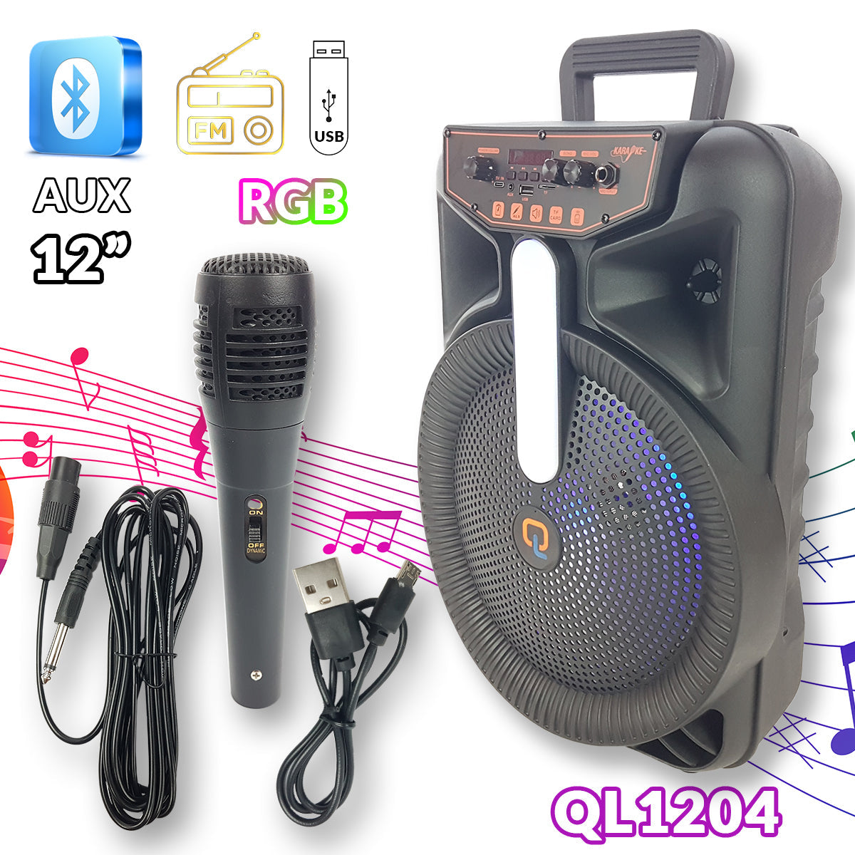 Karaoke Bluetooth zvučnik QL1204 - Mediteran Shop
