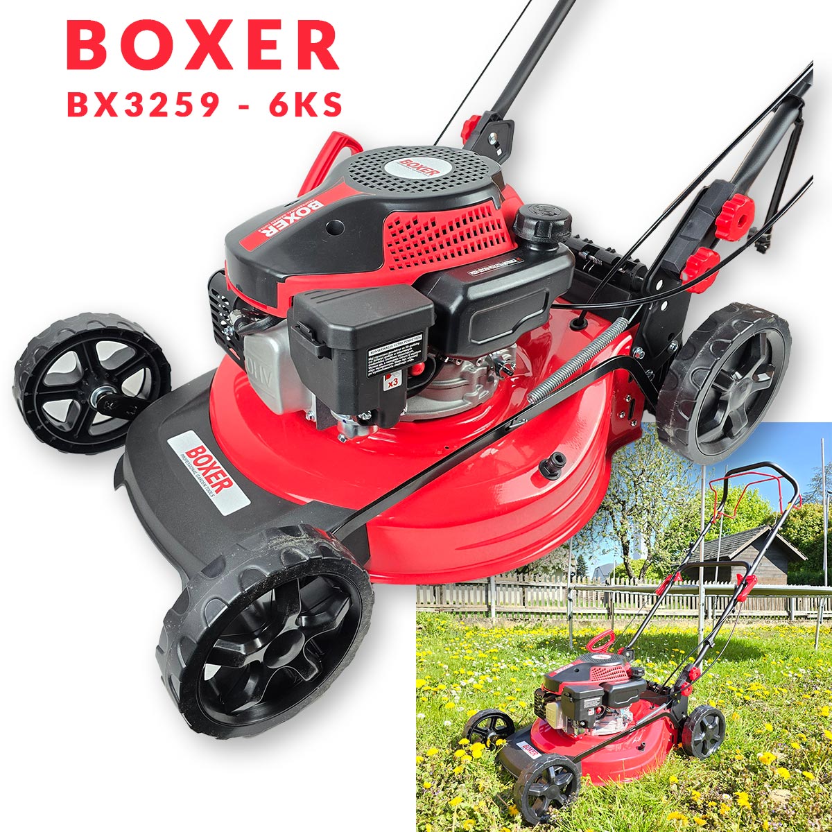 Boxer benzinska samohodna kosilica 6 Ks - BX 3259 - Mediteran Shop