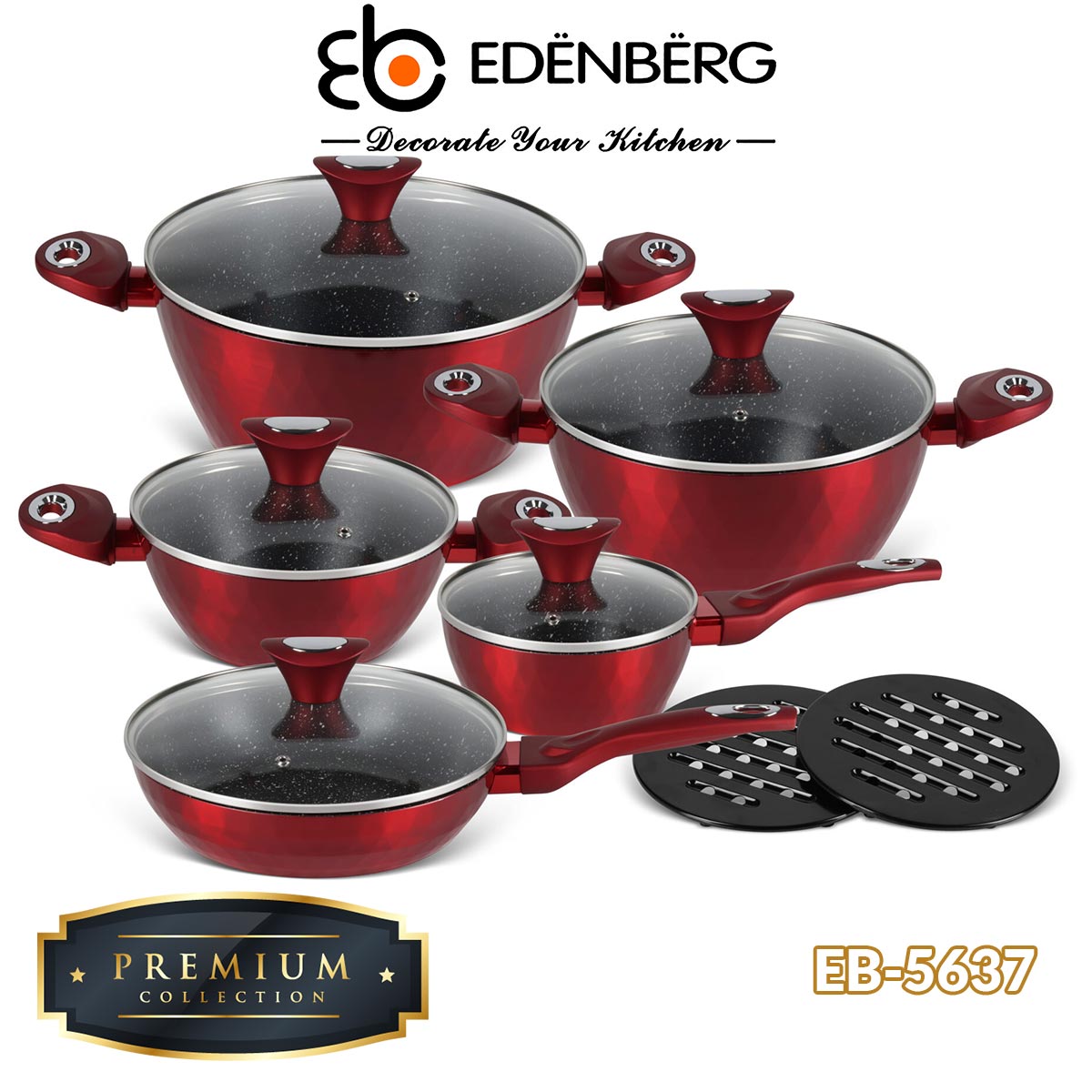 Edenberg set posuđa 12 dijelni set - Premium 5637 - Mediteran Shop
