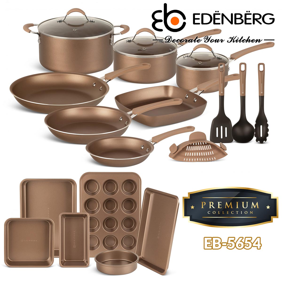 Edenberg set posuđa 20 dijelni set - Premium 5654 - Mediteran Shop