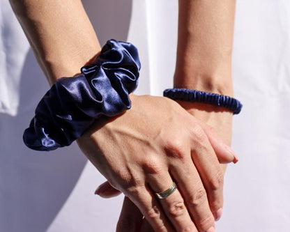 Beauty svileni set Royal Blue za spavanje