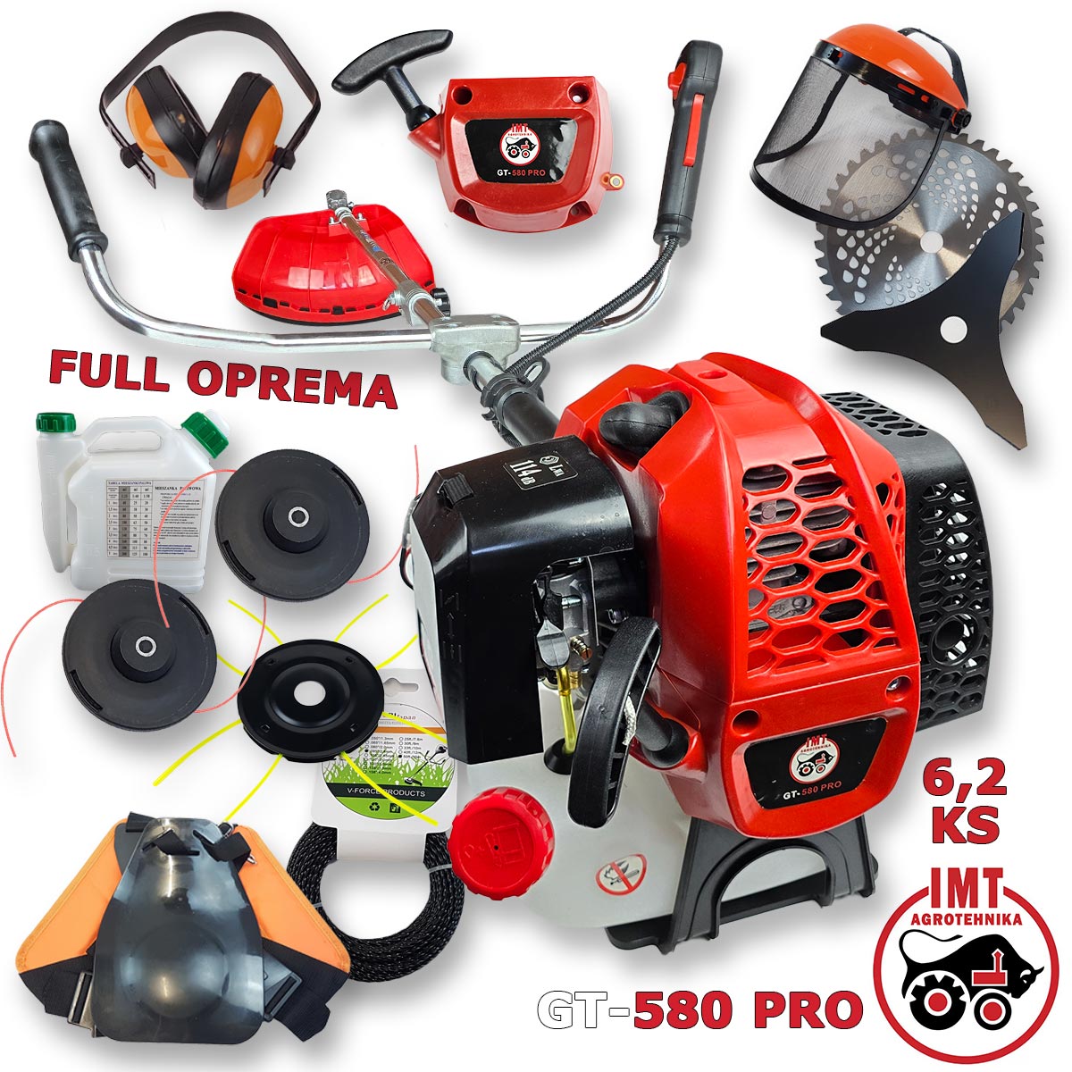 IMT Agrotehnika Trimer 6,2Ks GT-580-PRO - Mediteran Shop