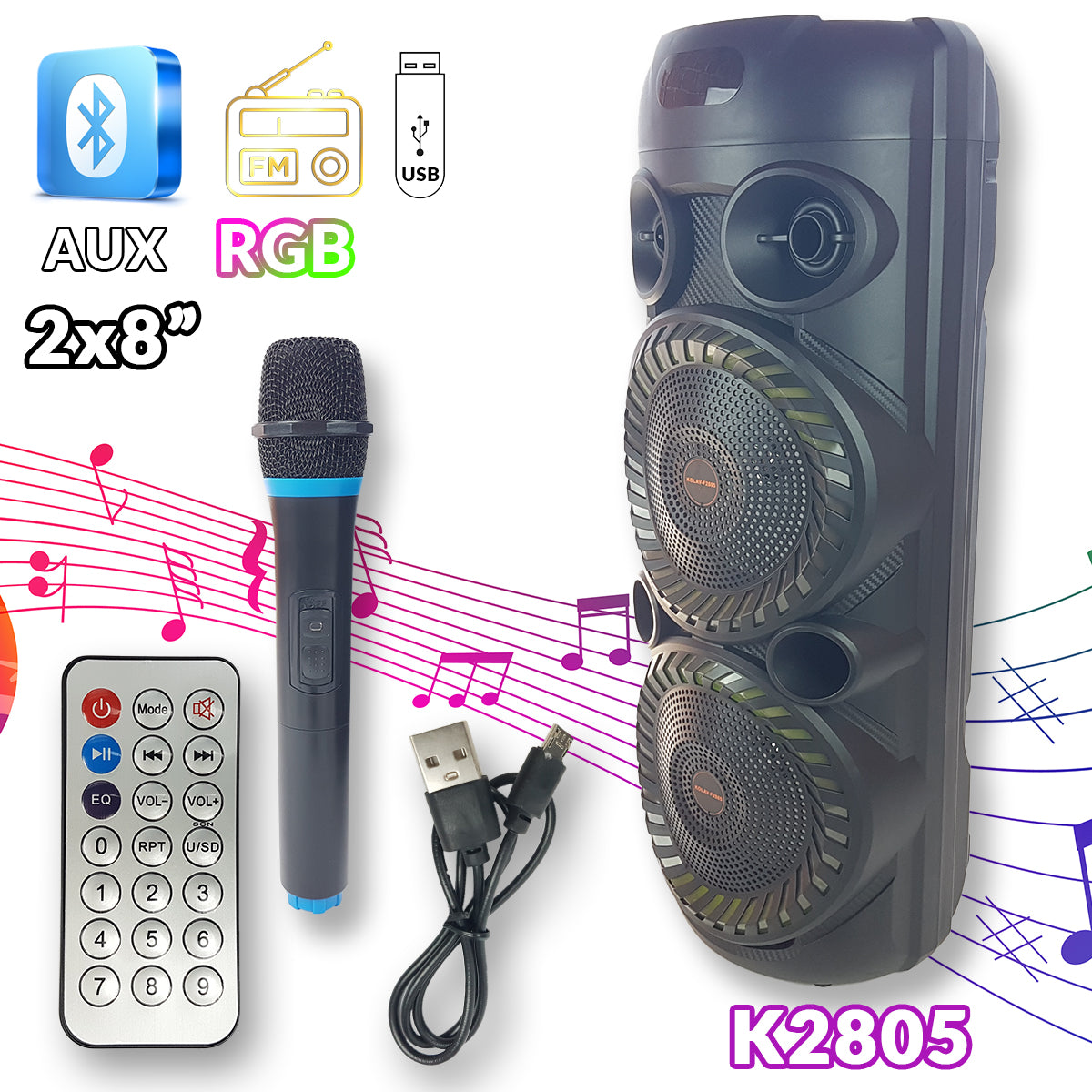 Karaoke Bluetooth zvučnik K2805 - Mediteran Shop