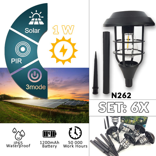 LED Solarne vrtne lampe 6 kom N262 - Mediteran Shop