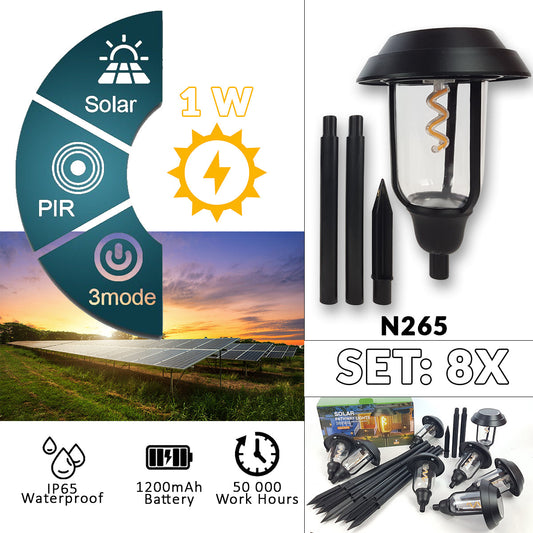 LED Solarne vrtne lampe 8 kom N265 - Mediteran Shop