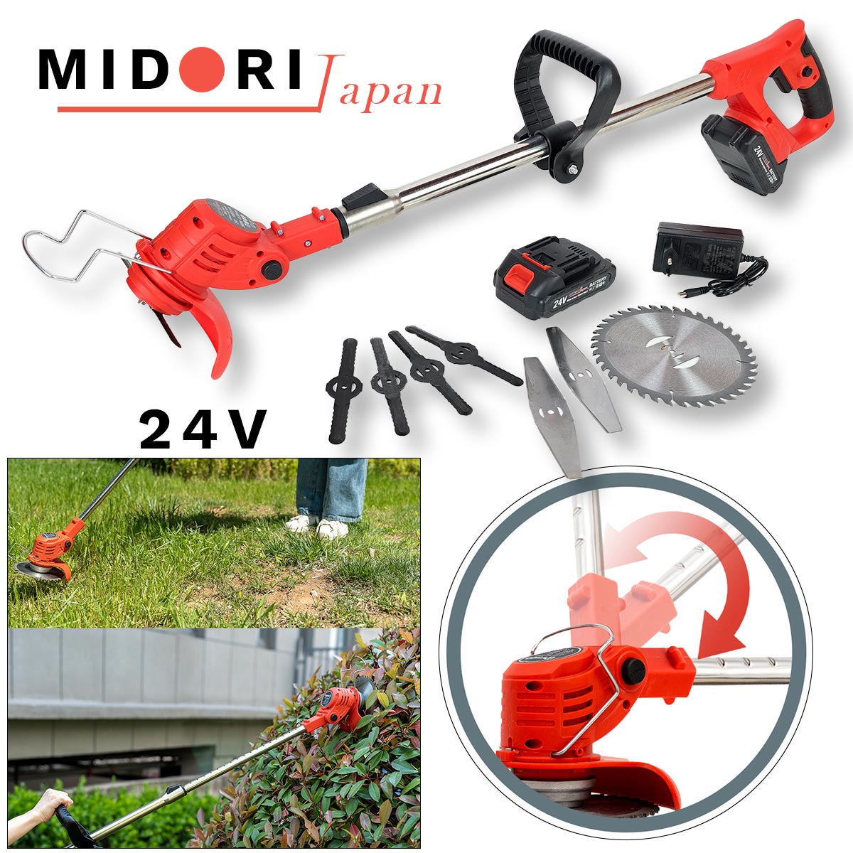 Midori Japan aku trimer 24V - Mediteran Shop