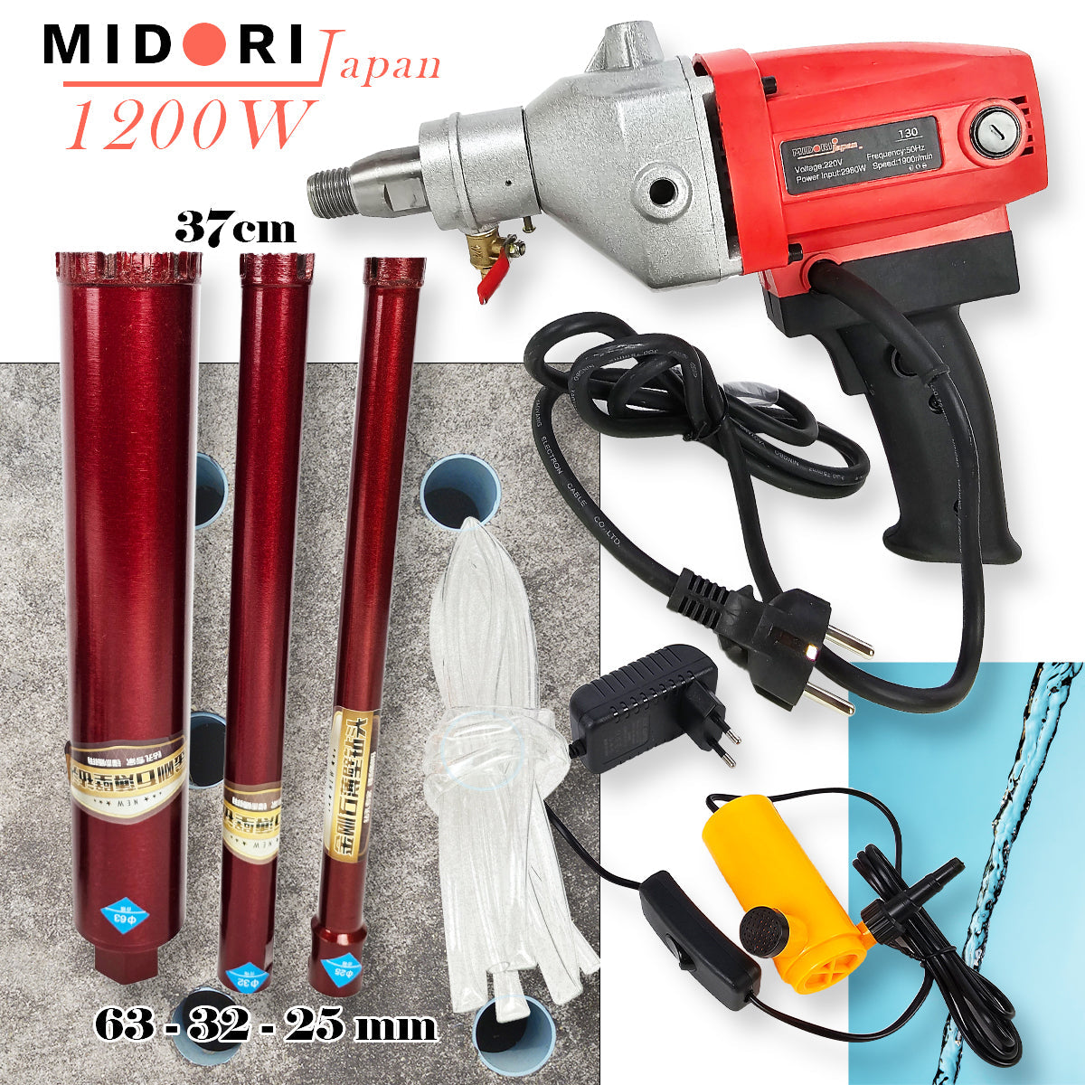Midori Japan bušač armiranog betona 1200W G260 - Mediteran Shop