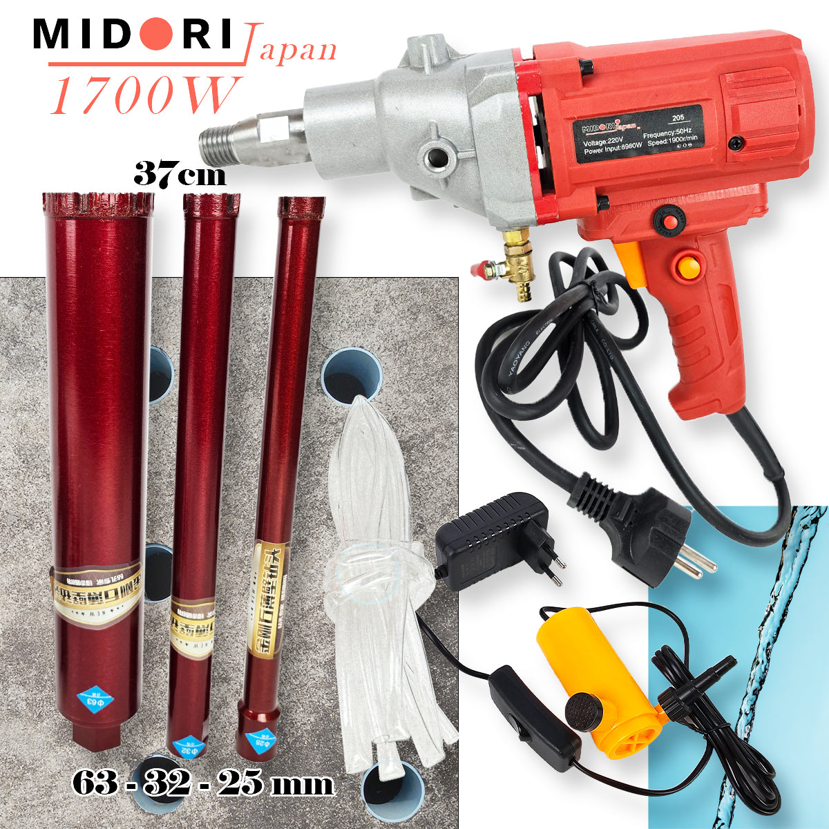 Midori Japan bušač armiranog betona 1700W G261 - Mediteran Shop