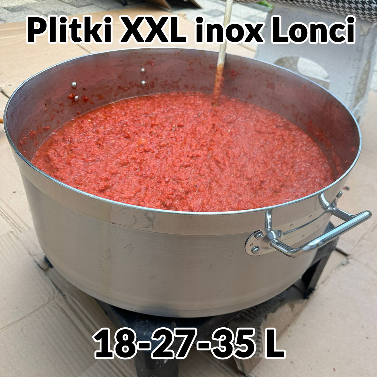 Plitki XXL inox Lonci 18-27-35 L - Mediteran Shop